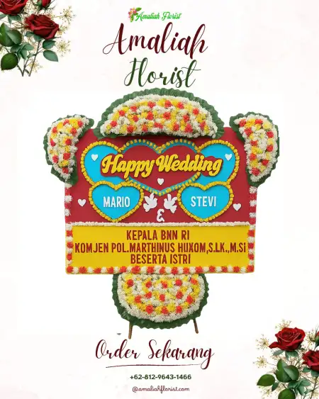 Papan Bunga Pernikahan Sentajo Raya